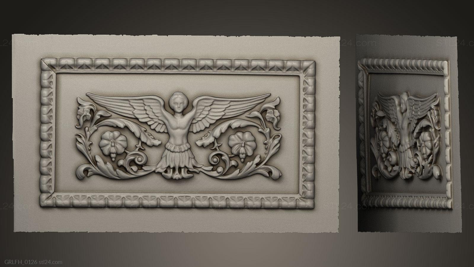 Горельефы и барельефы исторические и религиозные (Перила орнамент, GRLFH_0126) 3D модель для ЧПУ станка